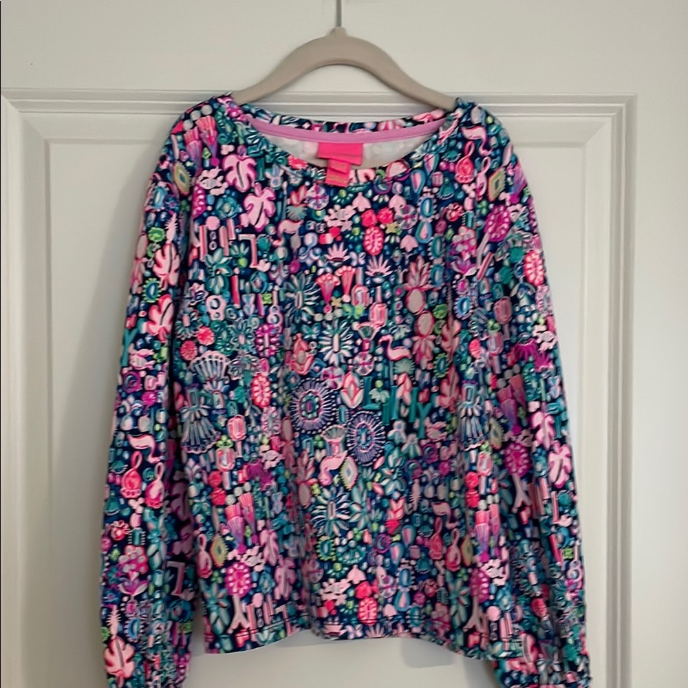 Lilly Pulitzer Colorful Patterned Long Sleeve Top
